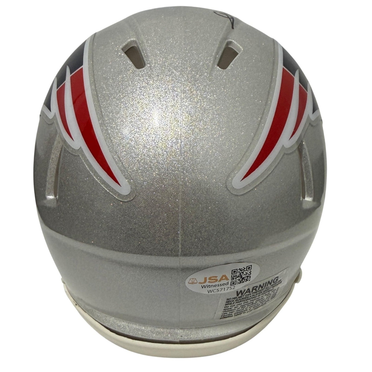 Andres Borregales Signed New England Patriots Speed Mini Helmet JSA Witness COA