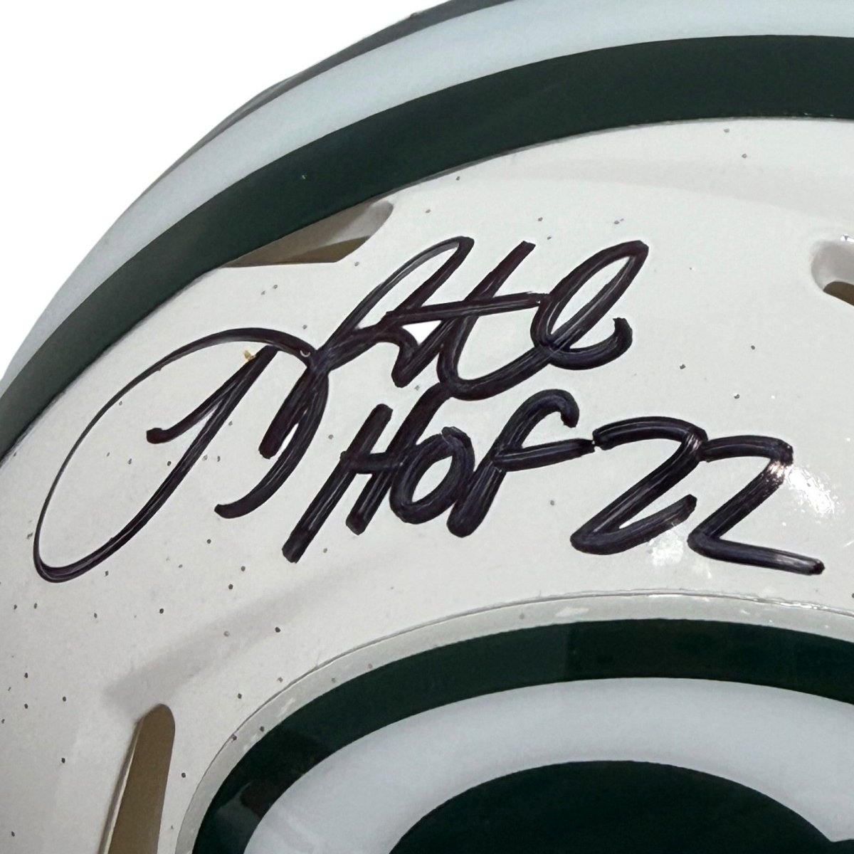 LeRoy Butler Signed Packers ALT White Mini Helmet w/ HOF 22 JSA Witness COA