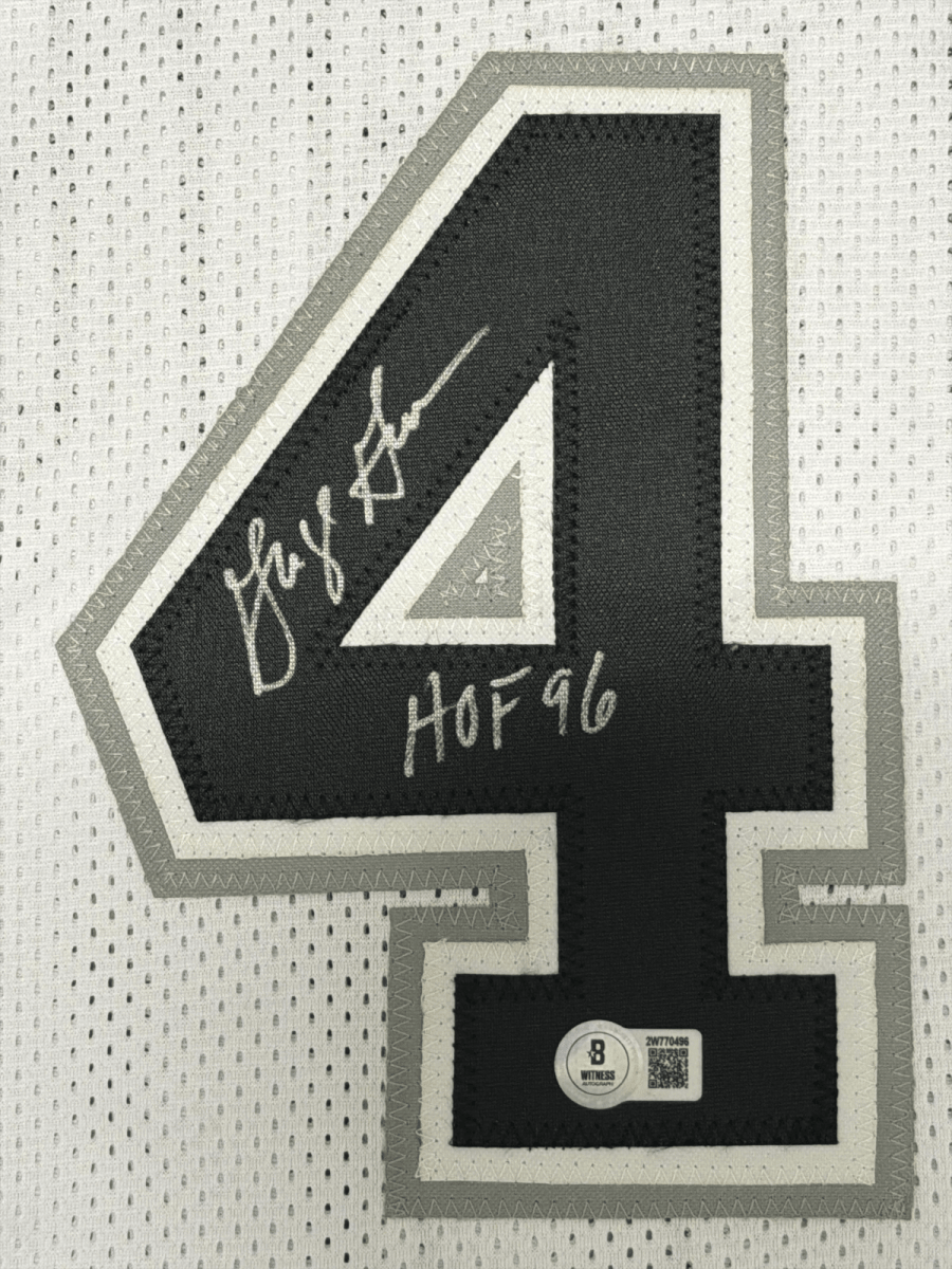 George Gervin Signed San Antonio Spurs Custom Jersey w/ HOF 96 Beckett W BAS COA