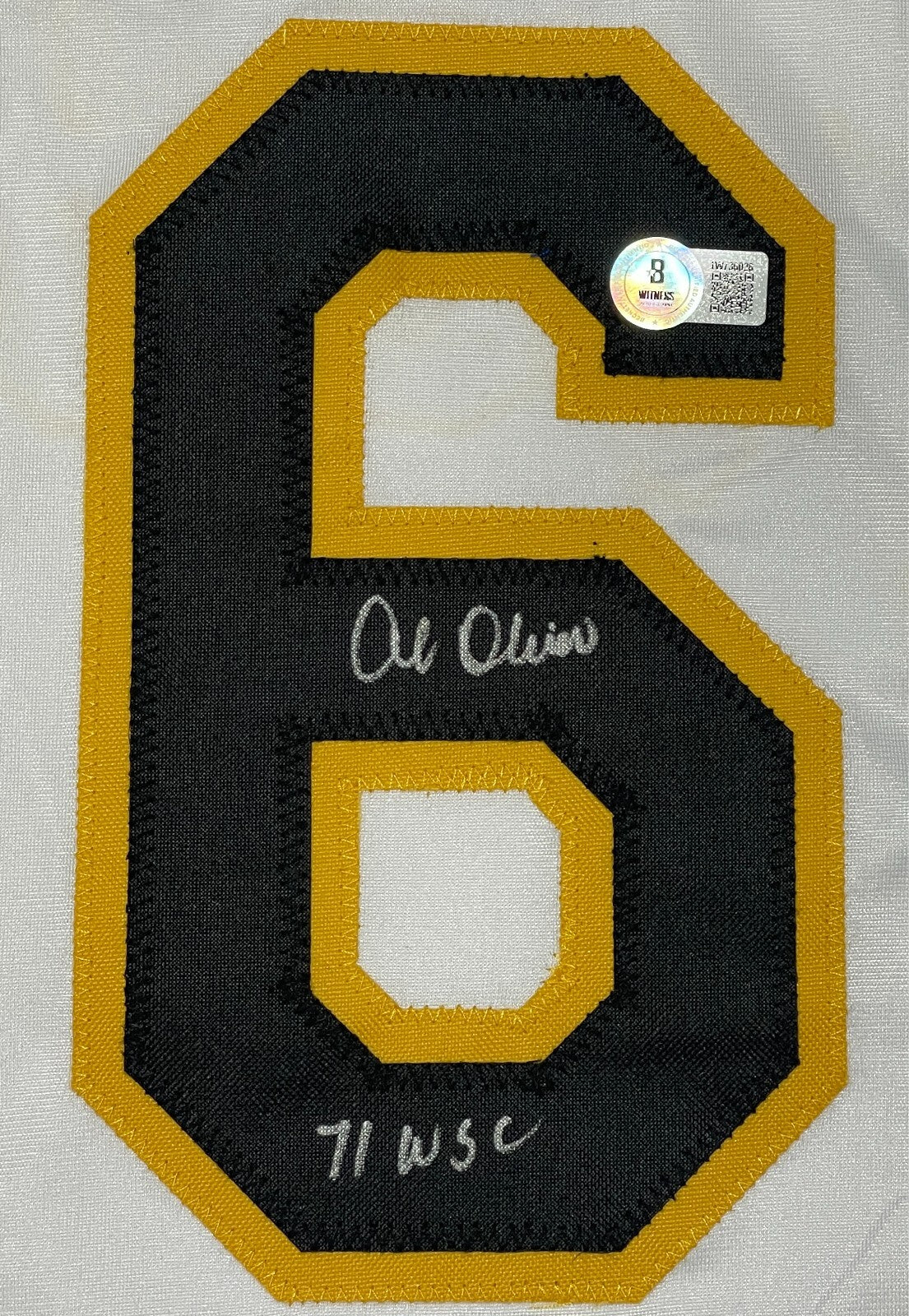 Al Oliver Signed Pittsburgh Pirates Custom Jersey w/ 71 WSC Beckett Wit BAS COA