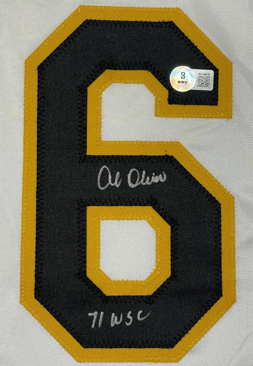 Al Oliver Signed Pittsburgh Pirates Custom Jersey w/ 71 WSC Beckett Wit BAS COA