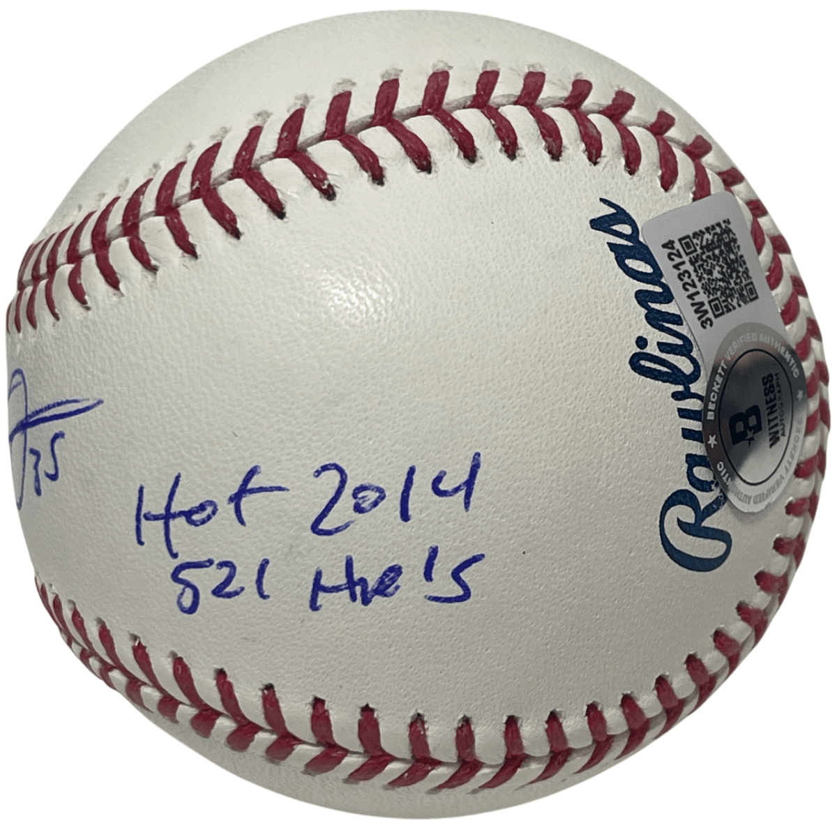 Frank Thomas Signed ROMLB Baseball w/ HOF 2014 + 521 HR Insc Beckett Wit BAS COA