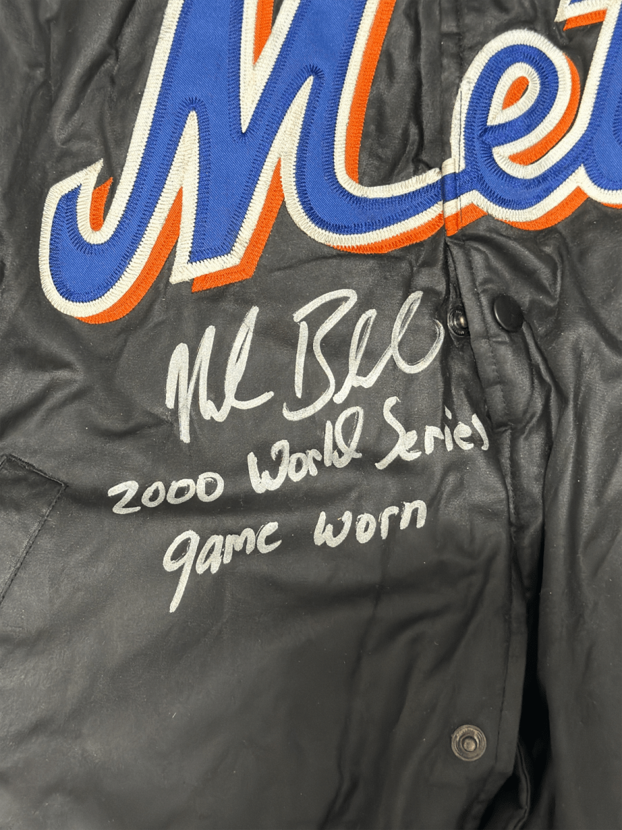 Mike Bordick Signed Game Worn 2000 World Series Jacket New York Mets JSA Wit COA