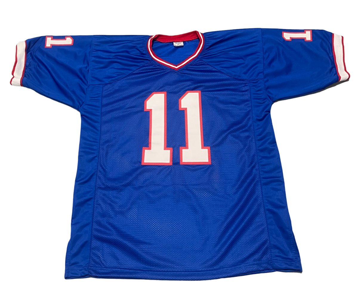 Scott Norwood Signed Buffalo Bills Custom Jersey Beckett Witness BAS COA