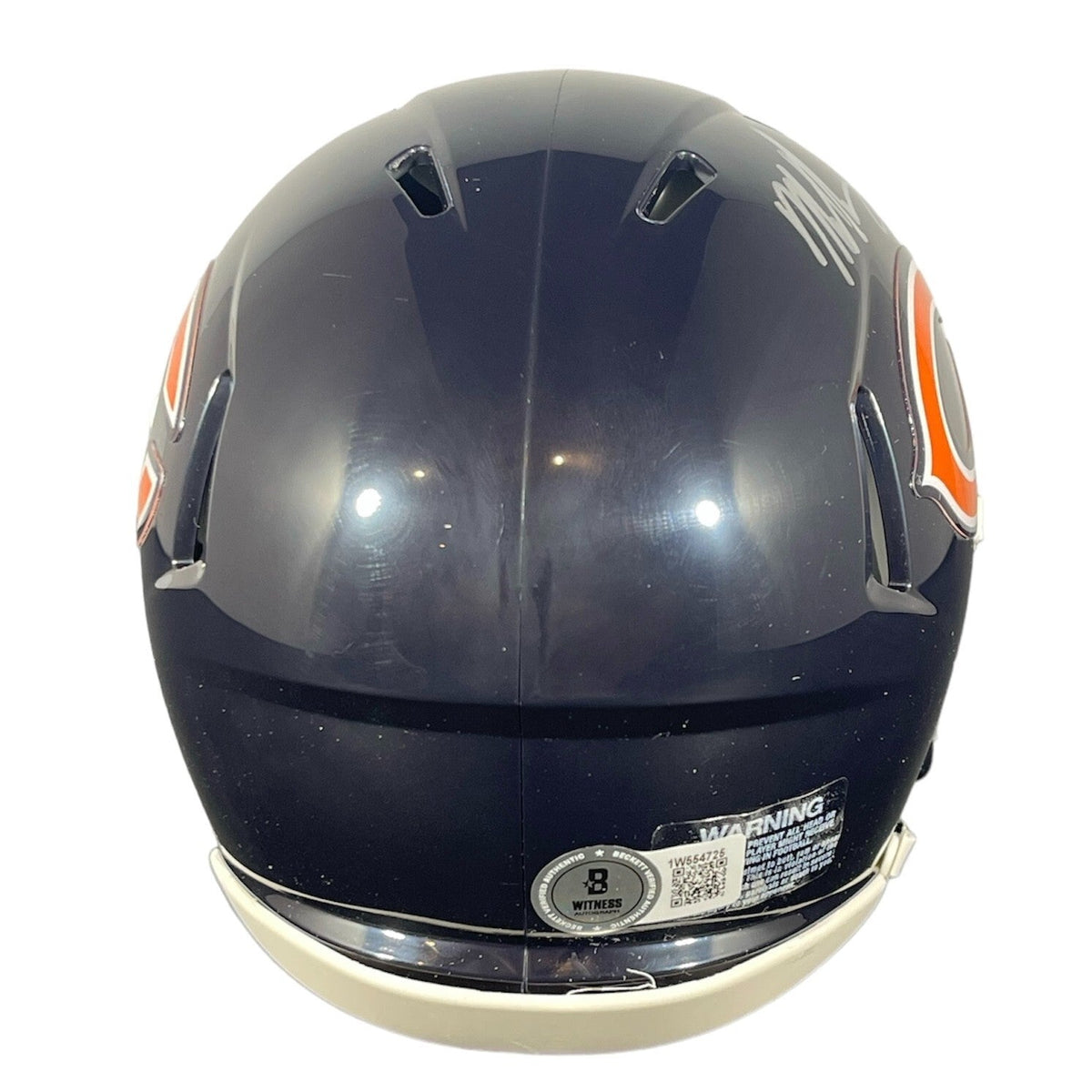 Mike Singletary Signed Bears Speed Mini Helmet Beckett Witness BAS COA