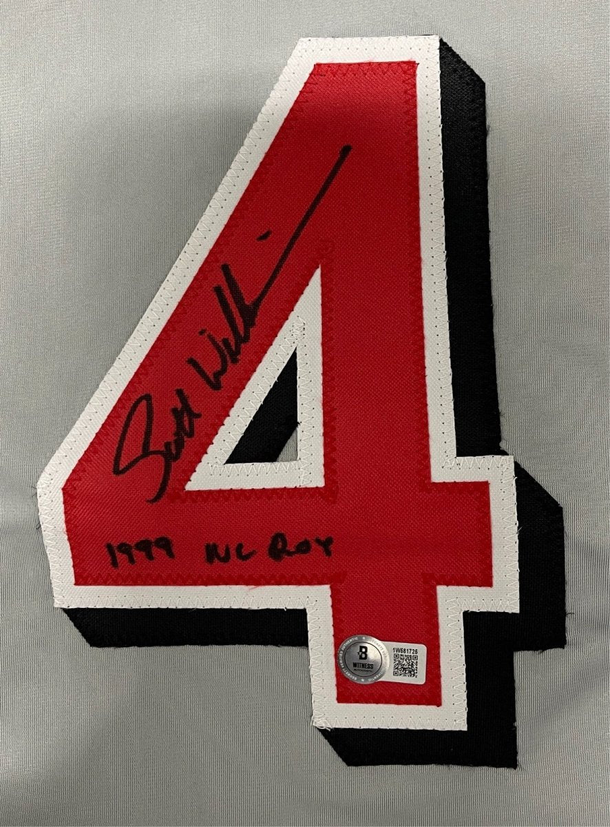 Scott Williamson Signed Reds Custom Jersey w/ 1999 NL ROY Beckett BAS COA