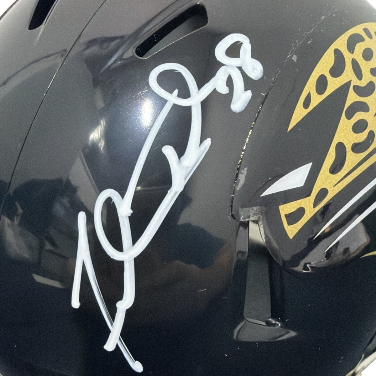 Fred Taylor Signed Jacksonville Jaguars Mini Helmet Beckett Witness BAS COA