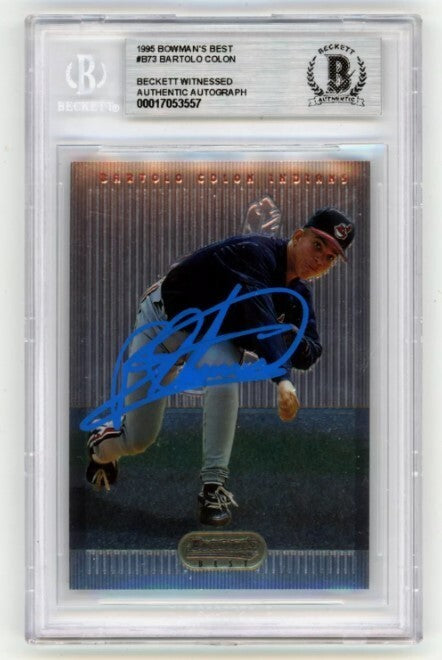 Bartolo Colon 1995 Bowman Best 73 Rookie RC Signed Beckett Witness BAS BGS Auto