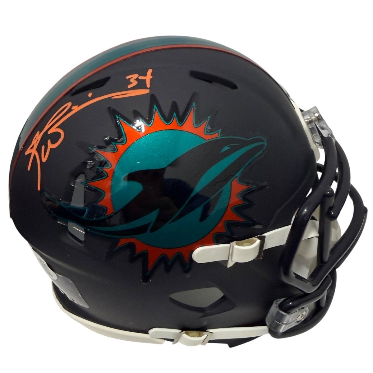 Ricky Williams Signed Miami Dolphins Rivalries Mini Helmet JSA Witness COA