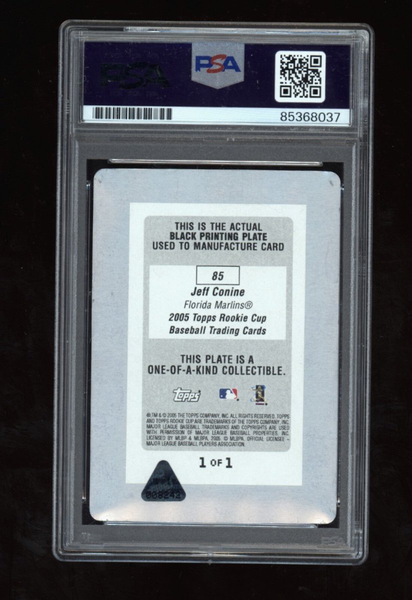 Jeff Conine 2005 Topps Rookie Cup Printing Plate #1/1 Signed PSA Authentic Auto