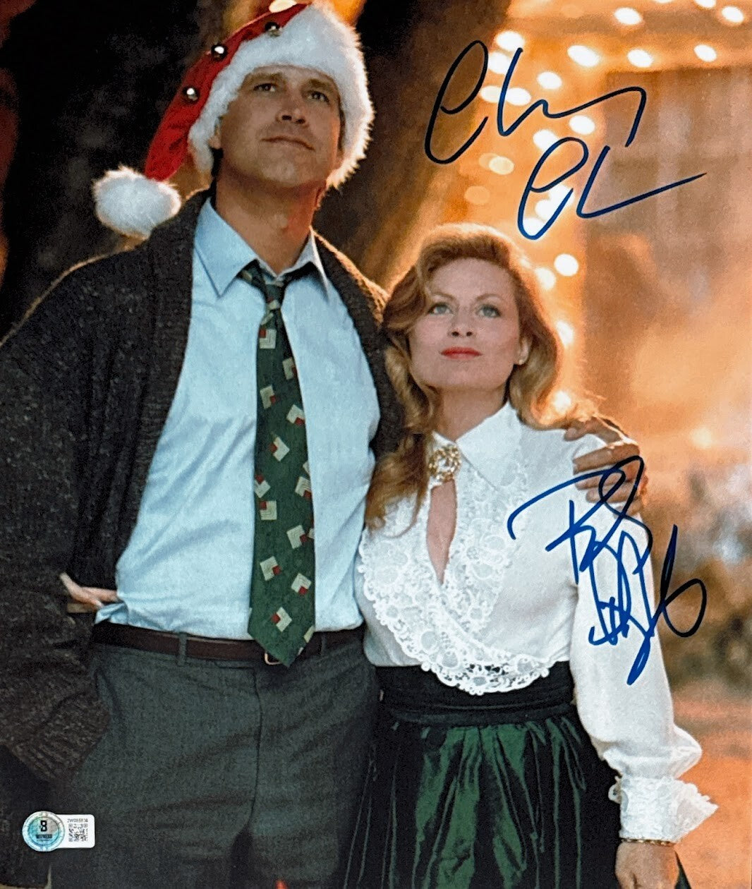 Chevy Chase &amp; Beverly D'Angelo Dual Signed 11x14 Photo Beckett Witness BAS COA