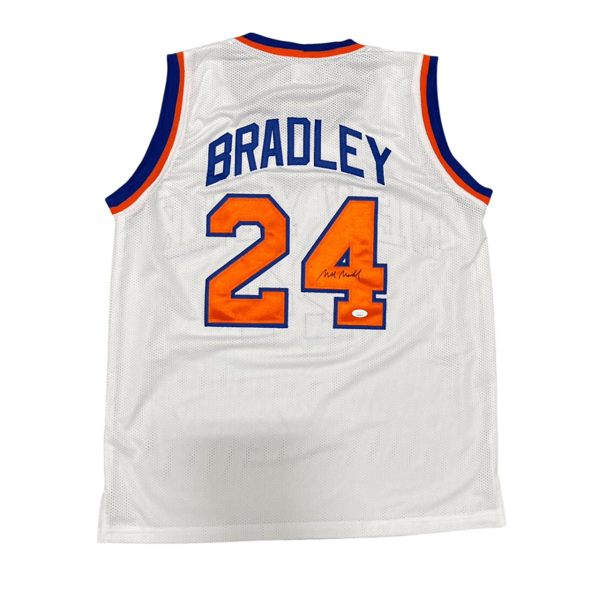 Bill Bradley Signed Autographed New York Knicks Custom White Jersey JSA COA