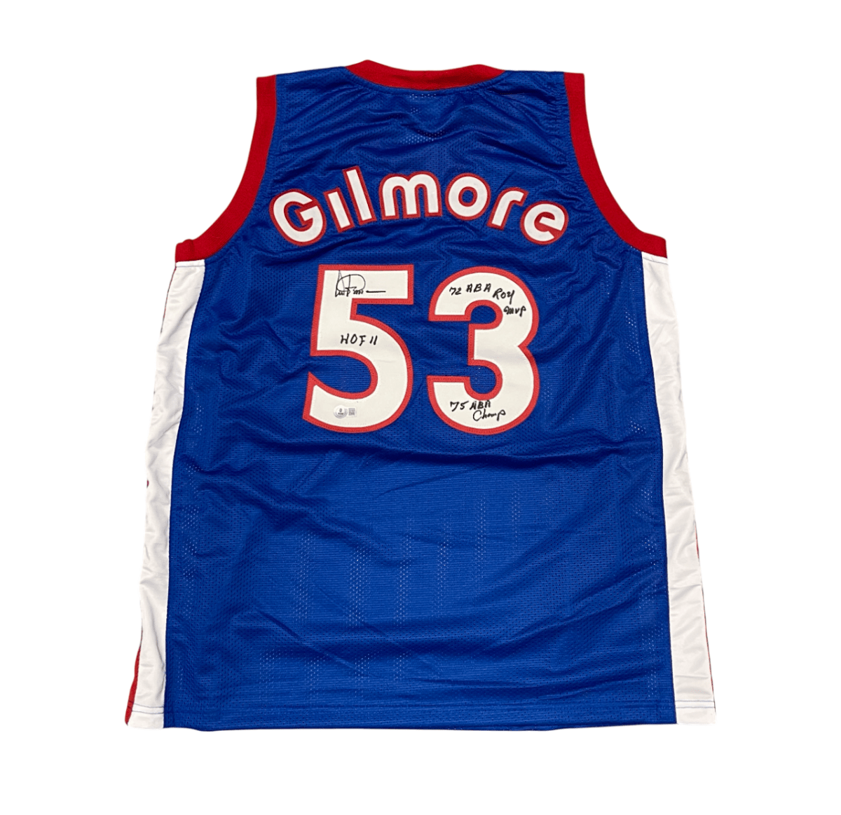 Artis Gilmore Signed Kentucky Custom Jersey w/ 3 Ins Beckett Witness BAS COA