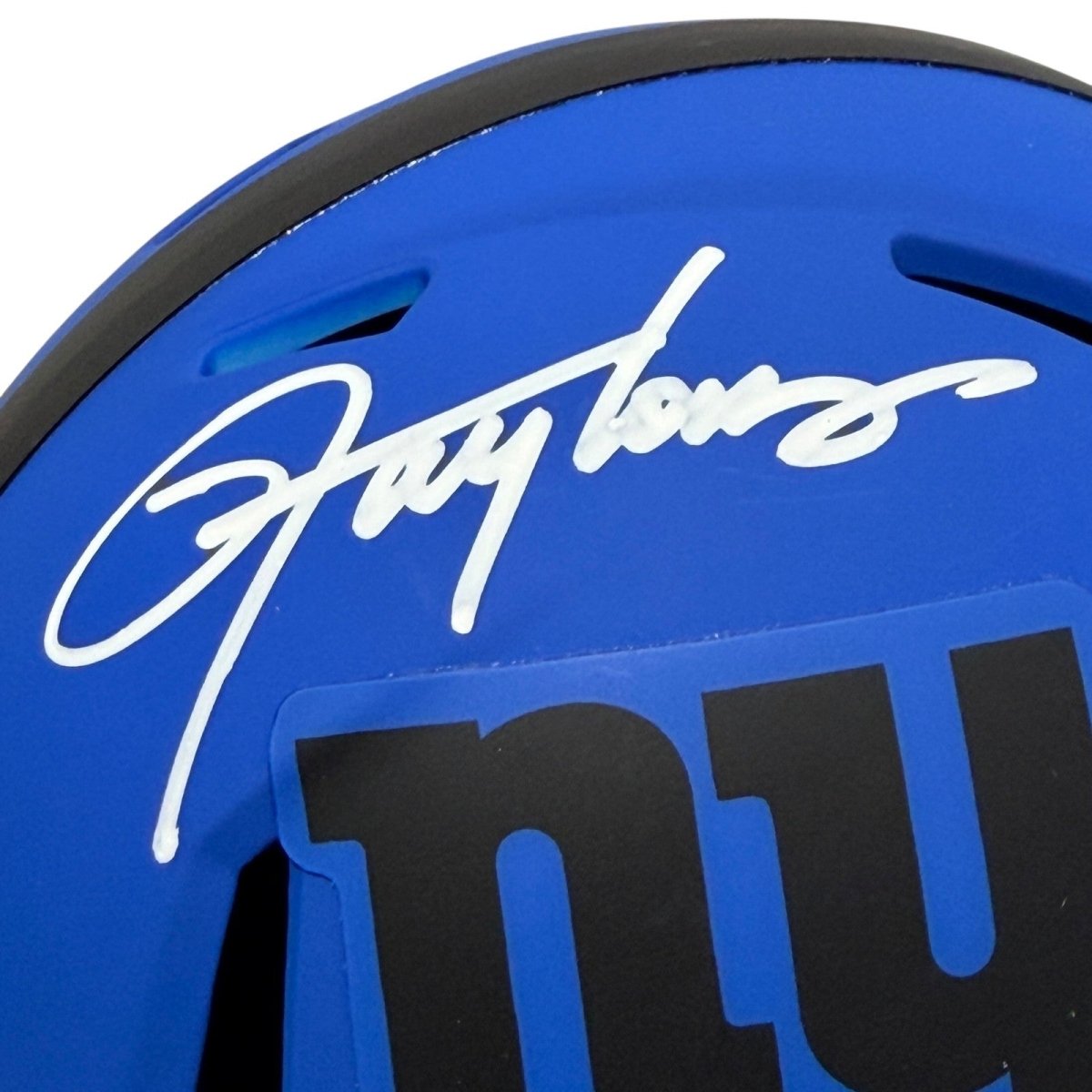 Lawrence Taylor Signed New York Giants Rave Mini Helmet Beckett Witness BAS COA