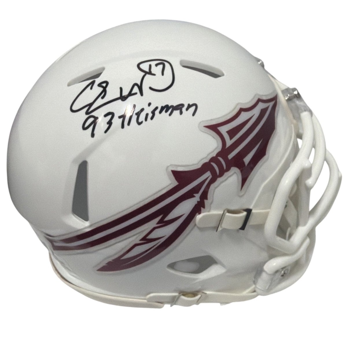 Charlie Ward Signed Florida State White Mini Helmet w 93 Heisman JSA Witness COA