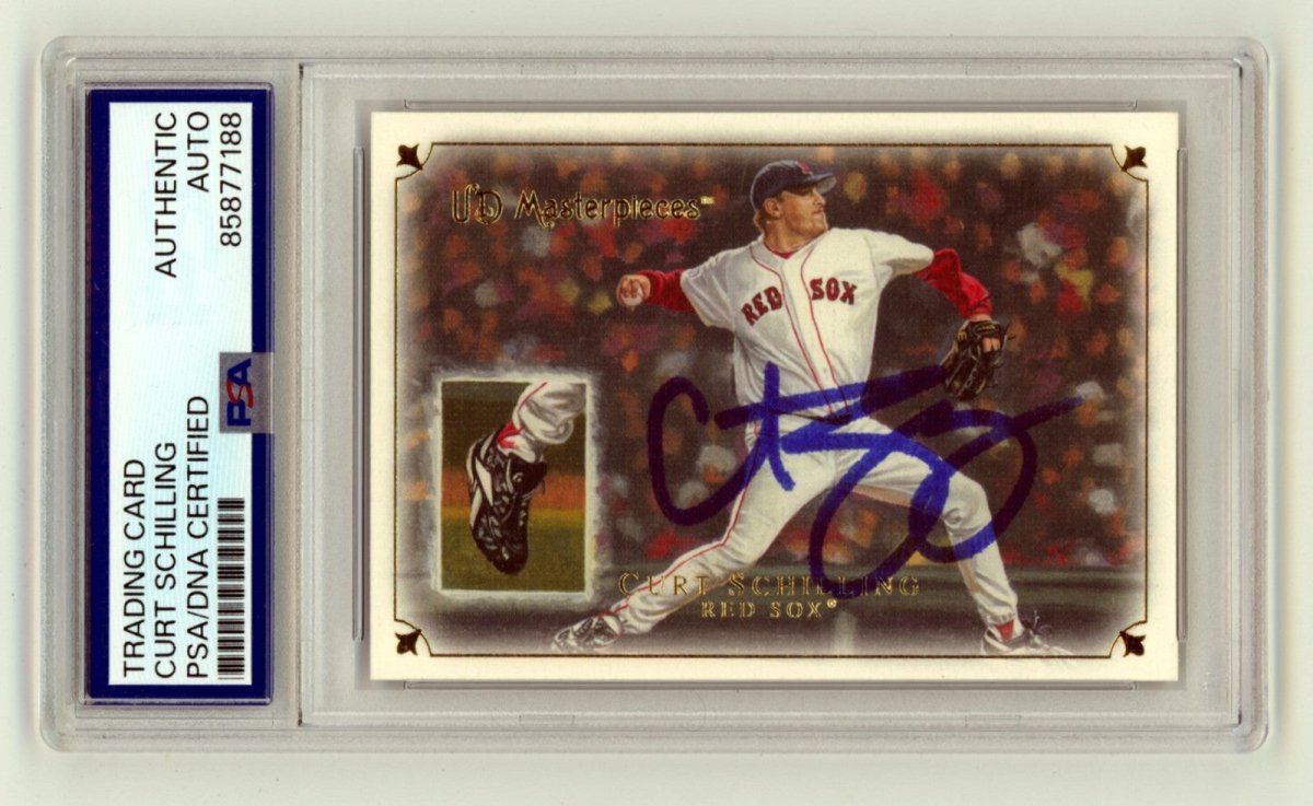 Curt Schilling 2007 Upper Deck Masterpieces #90 Signed PSA Authentic Auto