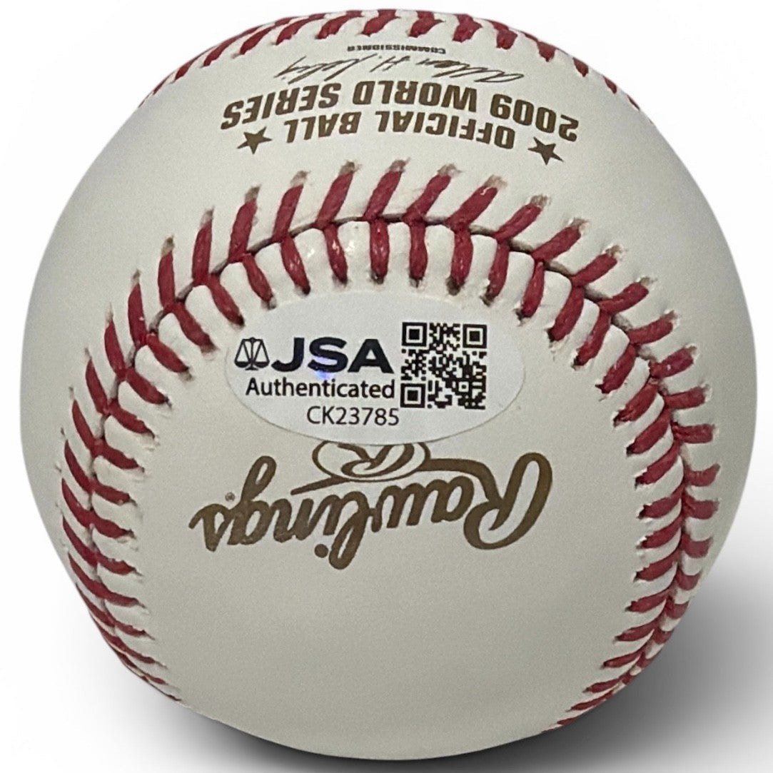 Hideki Matsui Signed 2009 World Series Baseball Kanji 09 WS MVP JSA COA Yankees
