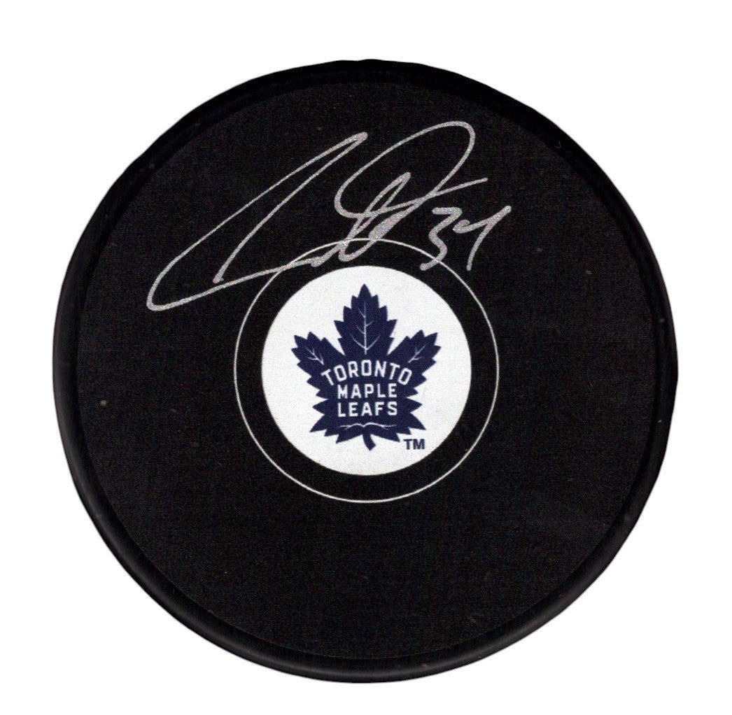 Auston Matthews Signed Autographed Toronto Maple Leafs Logo Puck Fanatics COA
