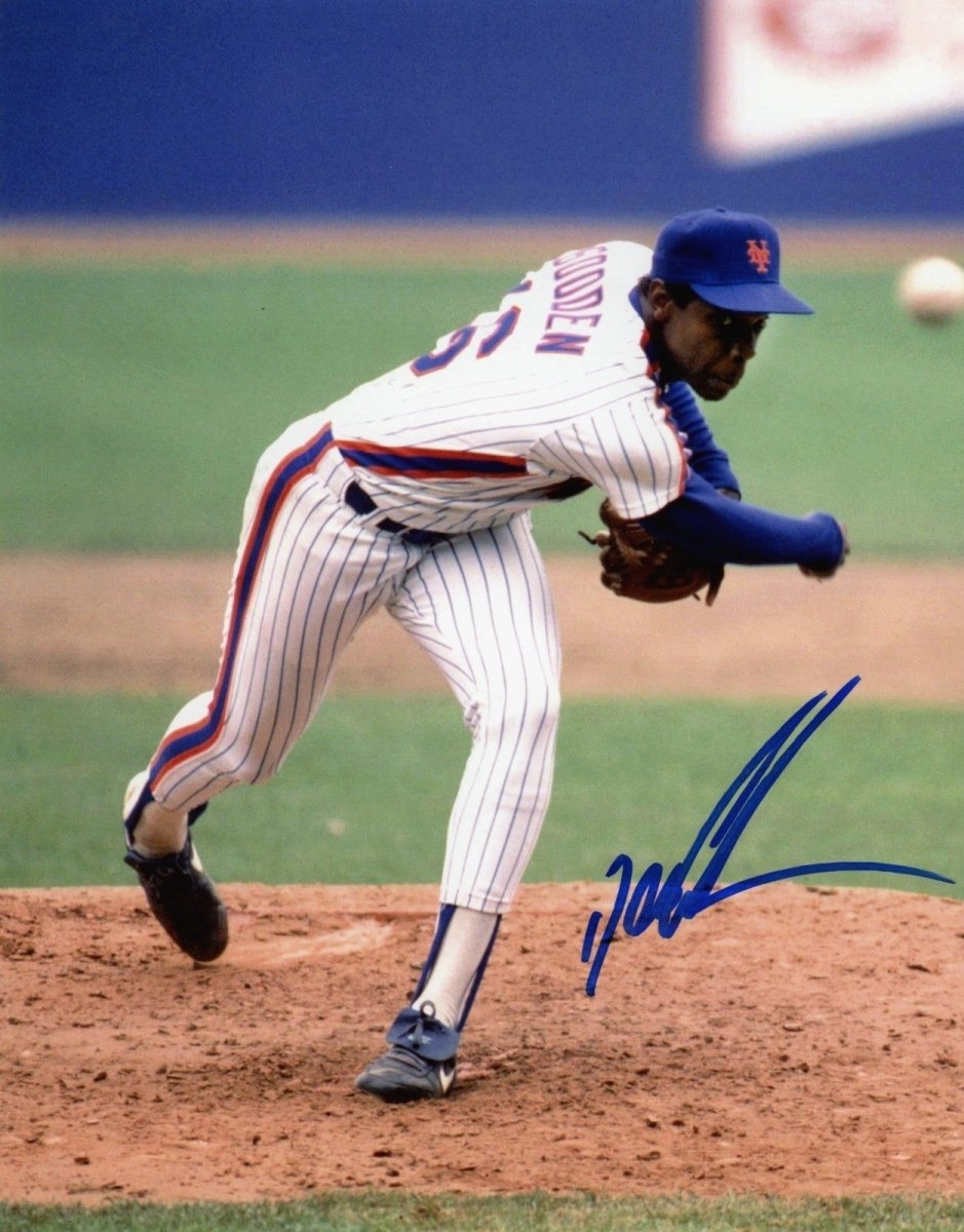 Dwight Doc Gooden Signed Autographed New York Mets 8x10 LSCM COA #4