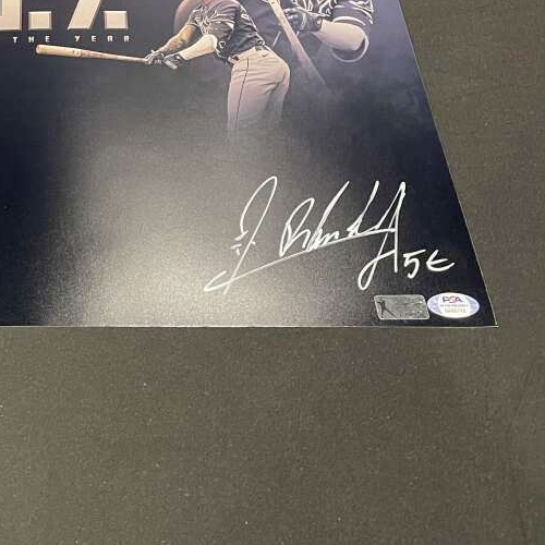 Jonathan India &amp; Randy Arozarena Dual Signed Auto 16x20 Photo PSA COA 2021 ROY