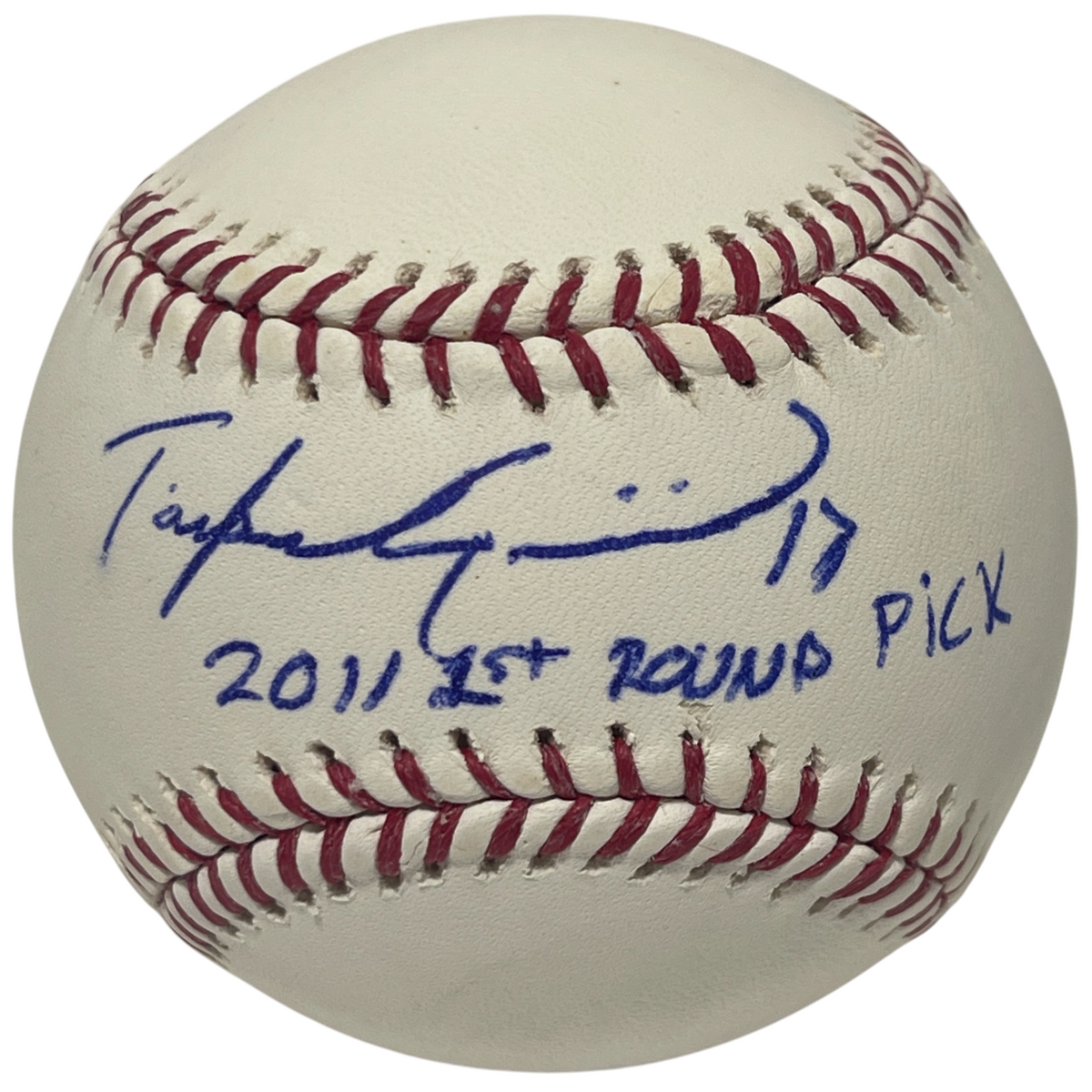 Taylor Guerrieri Signed ROMLB Baseball w/ 2011 1st Round Pick Rays LSCM COA