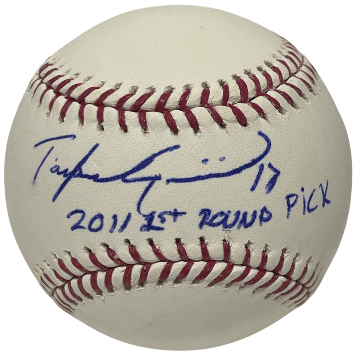 Taylor Guerrieri Signed ROMLB Baseball w/ 2011 1st Round Pick Rays LSCM COA