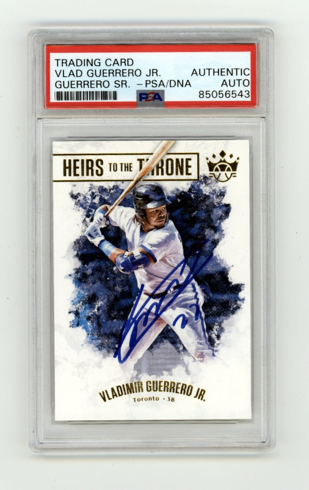 Vladimir Guerrero Jr. &amp; Sr. 2019 Diamond Kings Heirs to Throne Signed PSA Auto