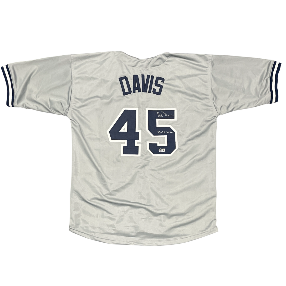 Chili Davis Signed Yankees Custom Jersey w/ 98 99 WSC Beckett Witness BAS COA
