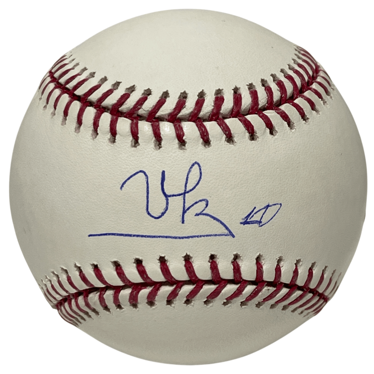 Victor Mesa Jr. Signed Rawlings ROMLB Baseball Beckett BAS COA Marlins
