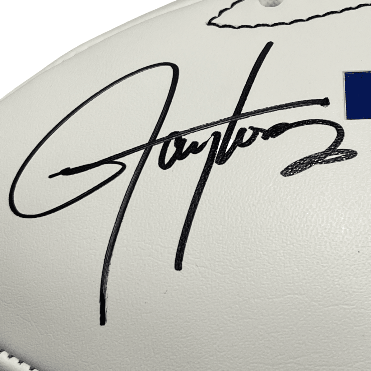 Lawrence Taylor Signed Auto New York Giants White Football Beckett Wit BAS COA