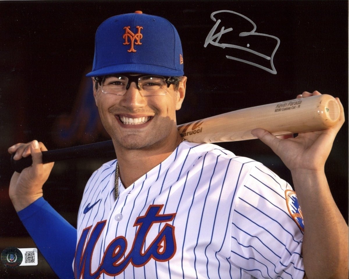 Kevin Parada Signed New York Mets 8x10 Photo Beckett Witness BAS COA #3