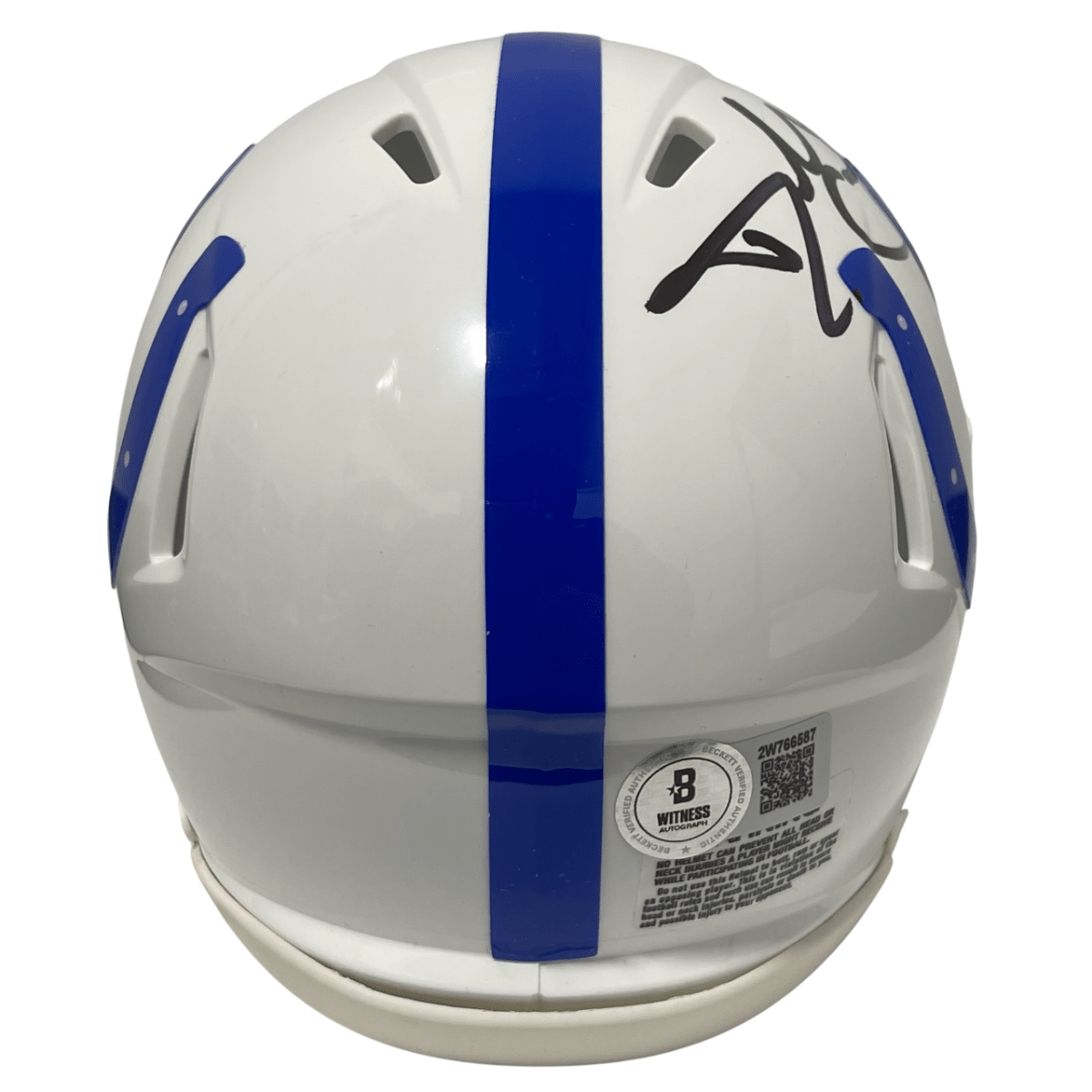 Dallas Clark Signed Indianapolis Colts TB Mini Helmet Beckett Witness BAS COA