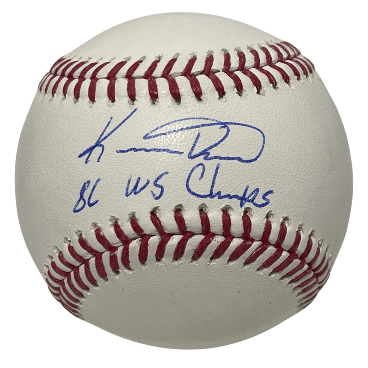Kevin Mitchell Signed ROMLB Baseball w/ 86 WS Champ Beckett Witness BAS COA