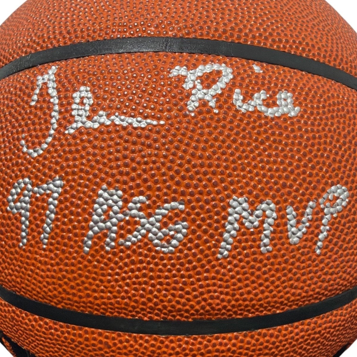 Glen Rice Signed Autographed Wilson NBA Basketball w/ 97 ASG MVP JSA Witness COA
