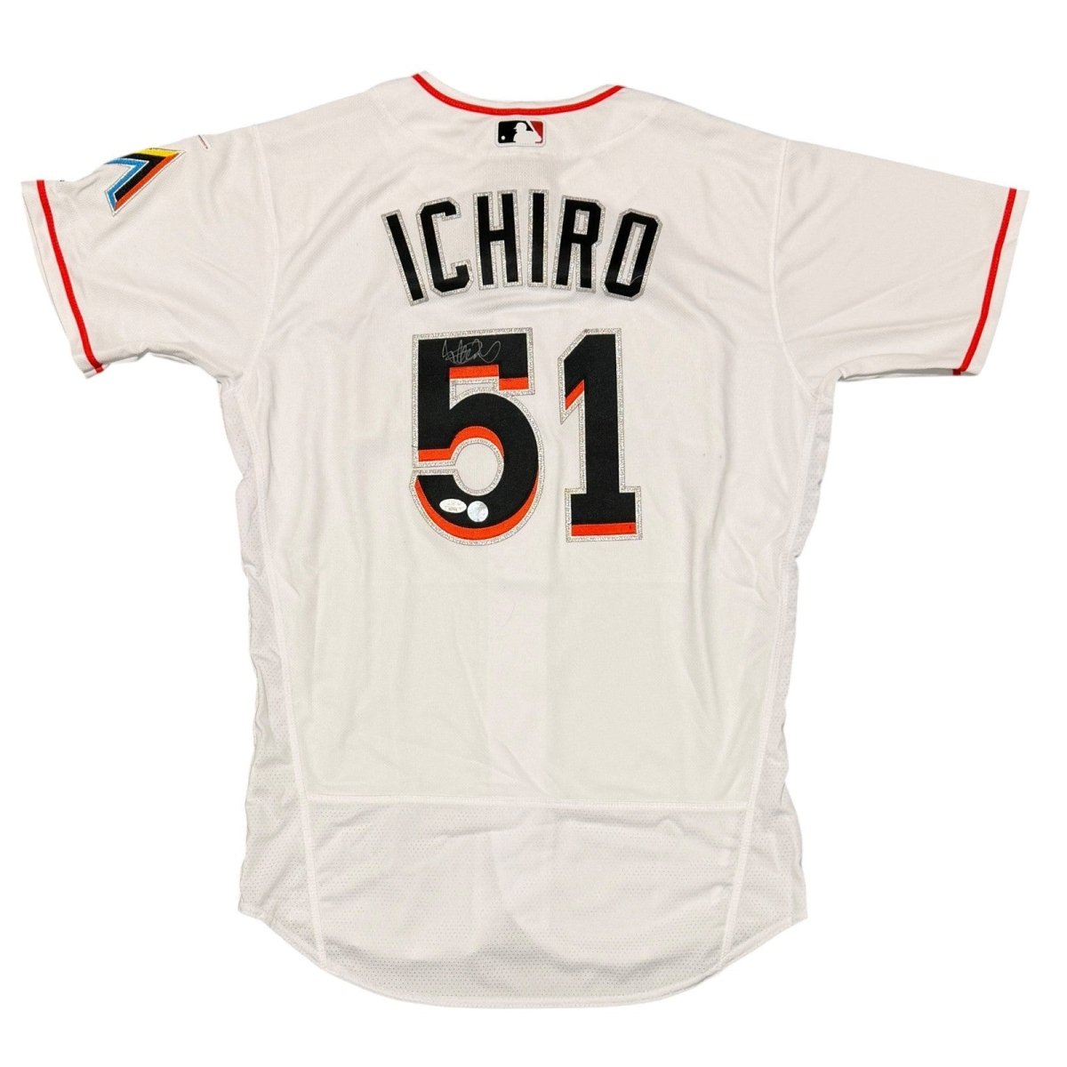 Ichiro Suzuki Signed Miami Marlins Majestic Authentic Jersey JSA COA + IS HOLO