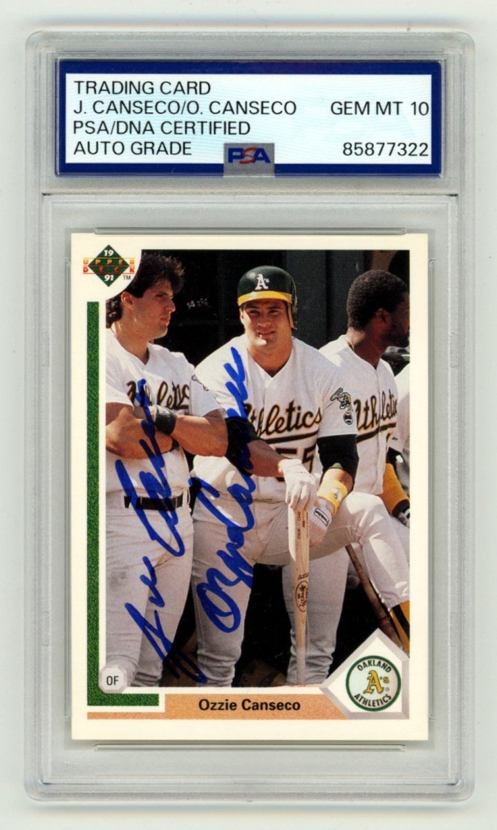 Jose + Ozzie Canseco 1991 Upper Deck #146 Dual Signed Autograph PSA 10 Auto