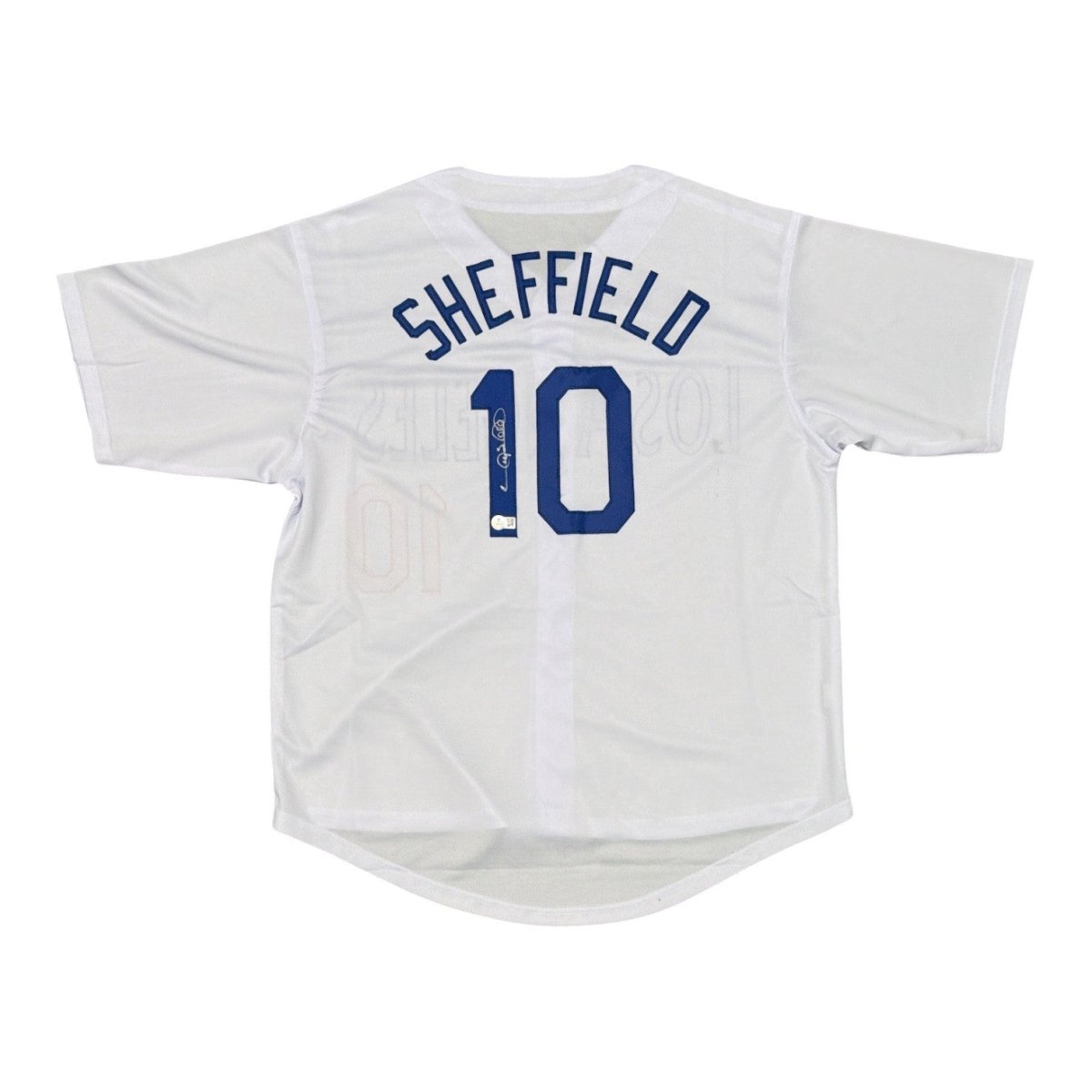 Gary Sheffield Signed Los Angeles Dodgers Custom Jersey Beckett Witness BAS COA