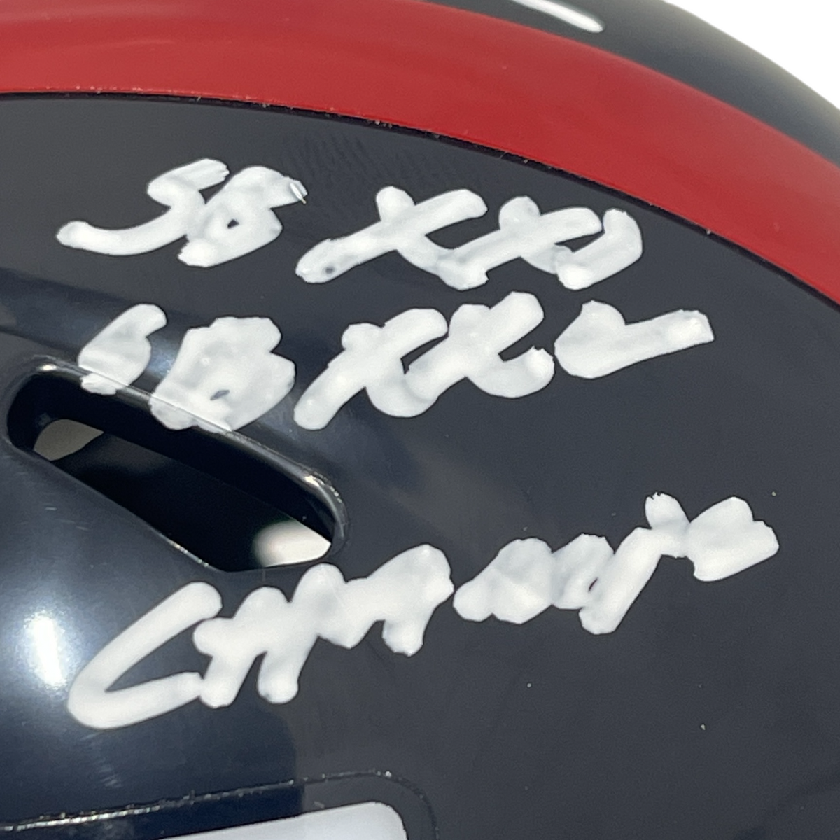 Sean Landeta Signed New York Giants TB Mini Helmet w/ 3 Insc Beckett Wit BAS COA