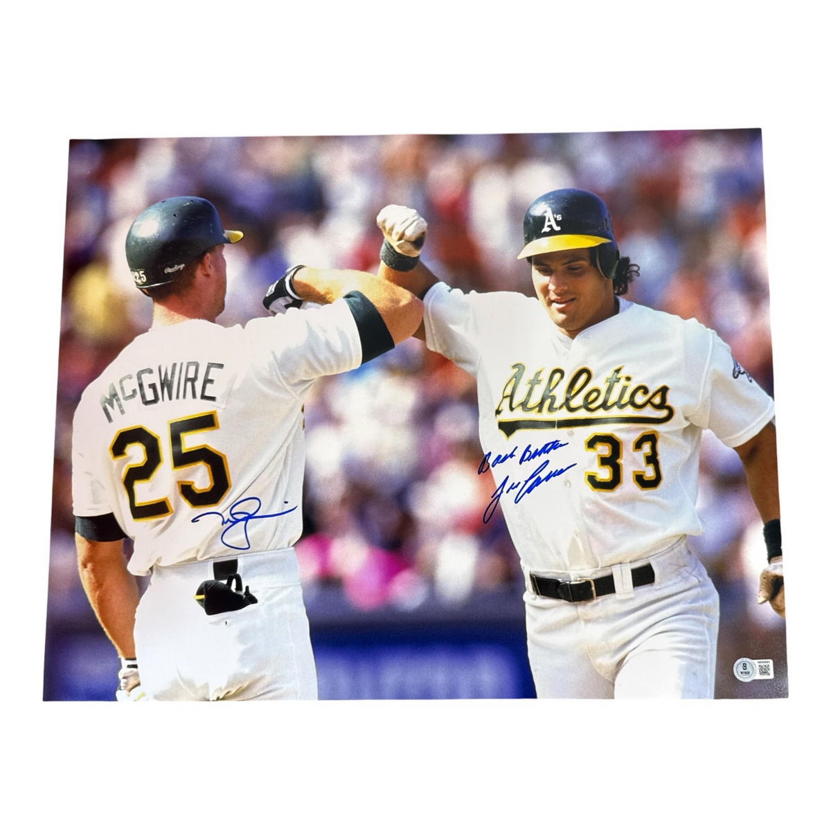 McGwire Canseco Dual Signed Athletics 16x20 Photo Bash Brothers Beckett BAS COA
