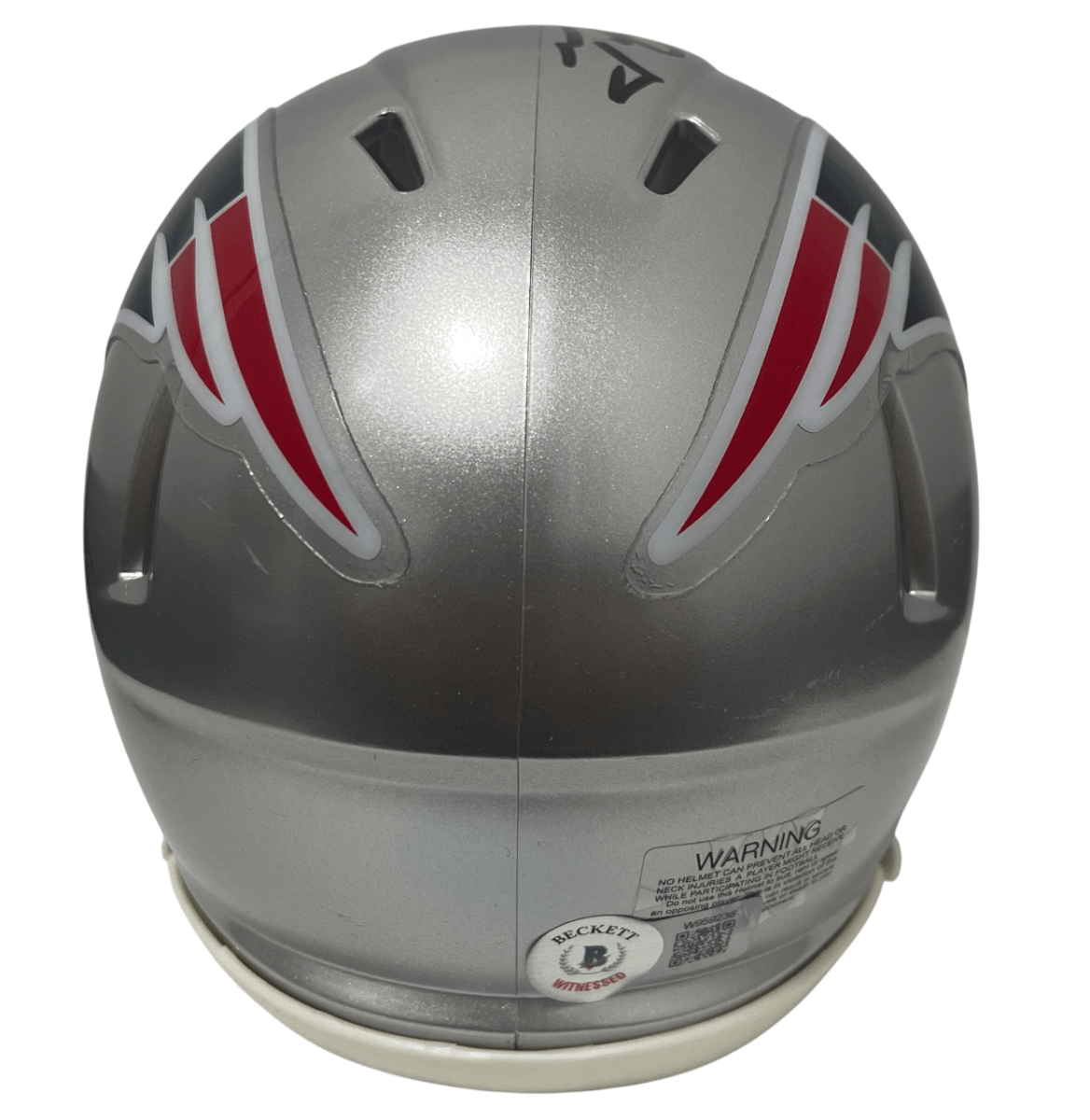 Tedy Bruschi Signed New England Patriots Speed Mini Helmet Beckett Wit BAS COA