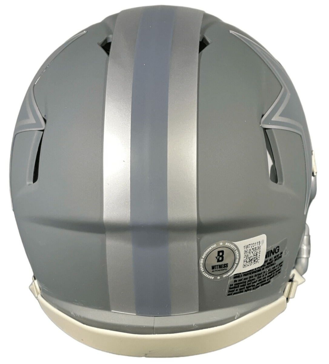 Drew Pearson Signed Cowboys Slate Mini Helmet w/ HOF 21 Beckett Witness BAS COA