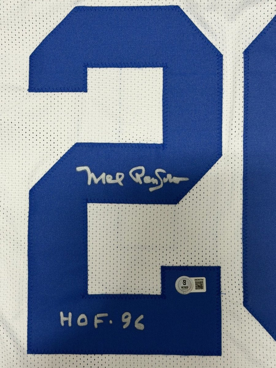 Mel Renfro Signed Dallas Cowboys Custom Jersey w/ HOF 96 Beckett Witness BAS COA