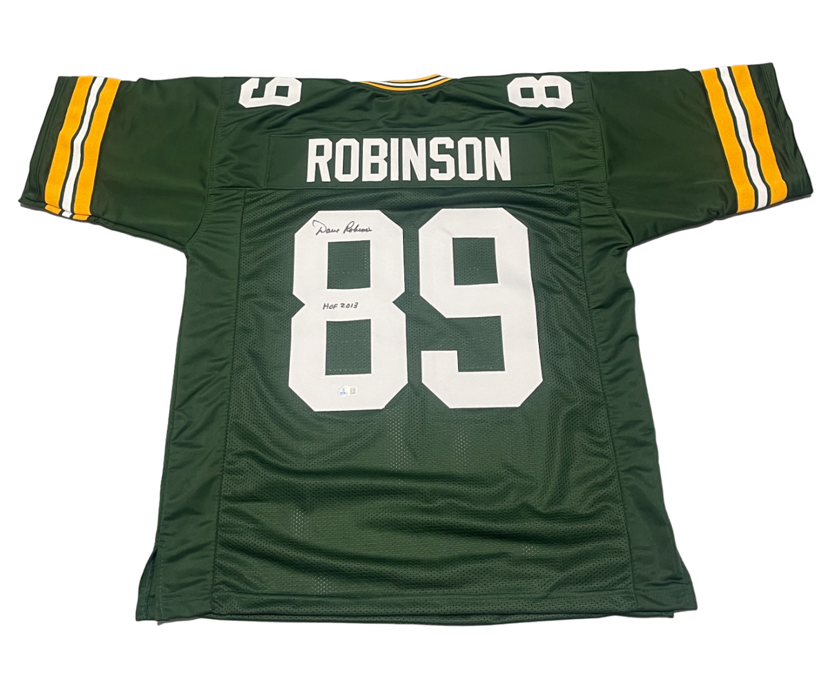 Dave Robinson Signed Green Bay Packers Custom Jersey HOF 2013 Beckett W BAS COA
