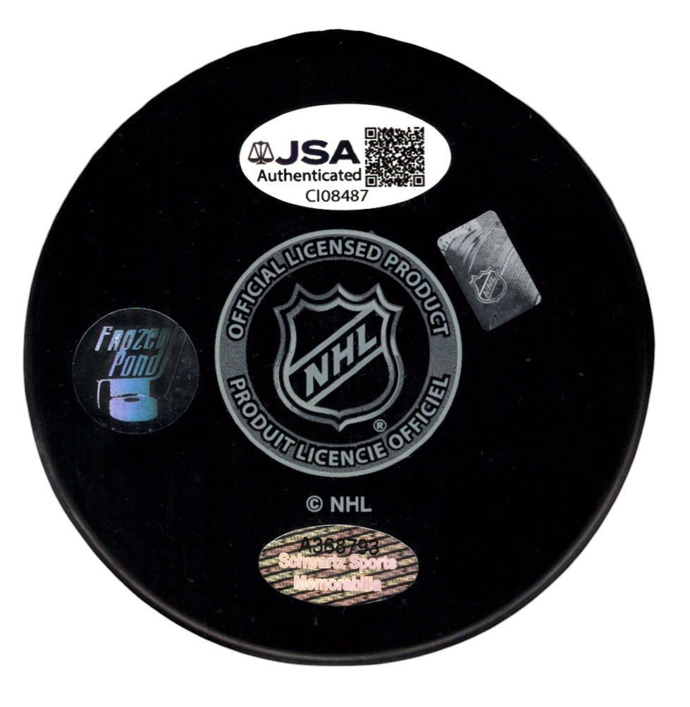 Yvan Cournoyer Signed Autographed Montreal Canadians Puck HOF 1982 JSA COA