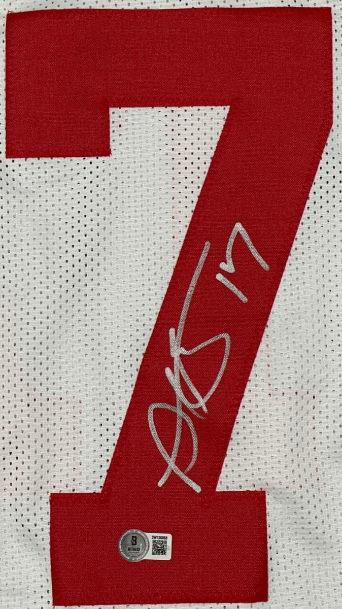 Plaxico Burress Signed New York Giants Custom Jersey Beckett Witness BAS COA