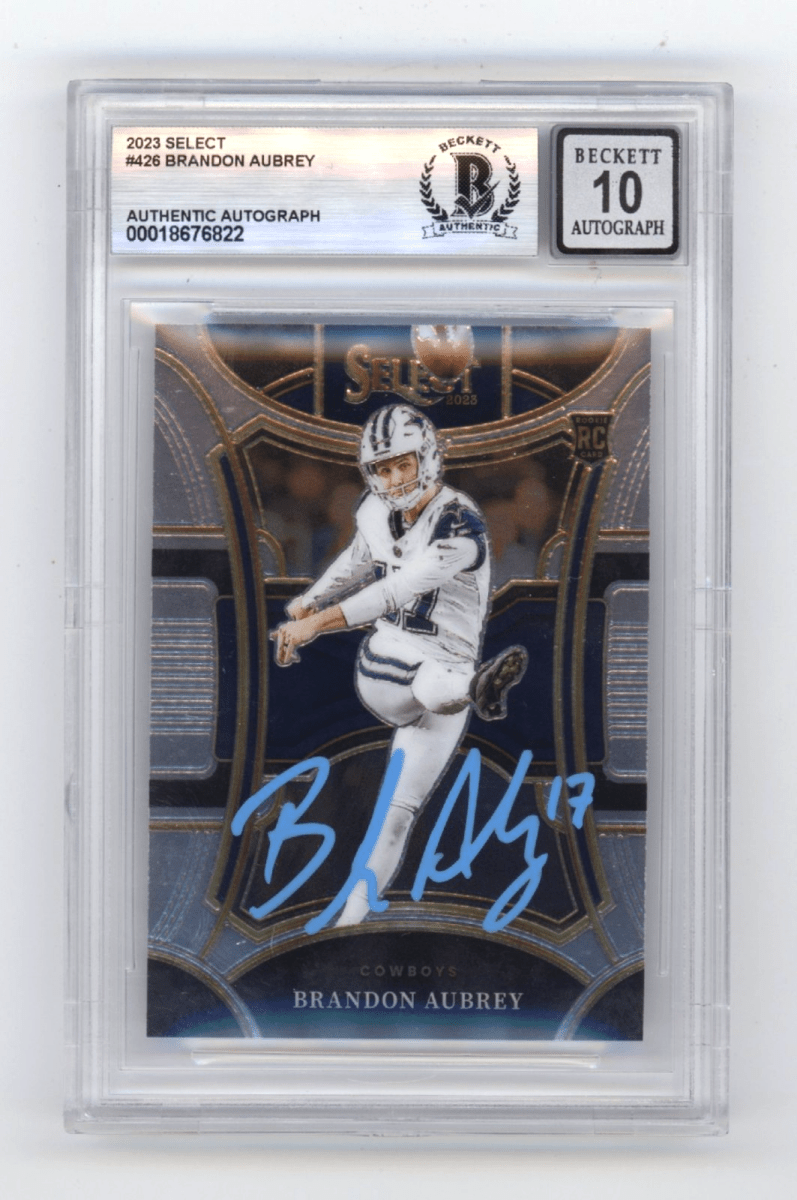 Brandon Aubrey 2023 Panini Select 426 Suite Level RC Signed Beckett BGS 10 Auto