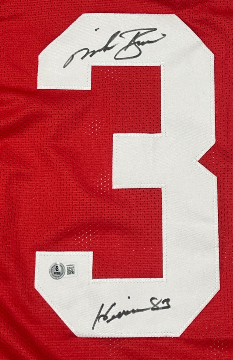 Mike Rozier Signed Nebraska Custom Jersey w/ Heisman 83 Beckett Witness BAS COA