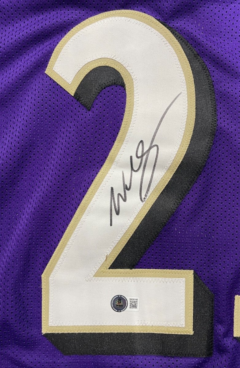 Willis McGahee Signed Baltimore Ravens Custom Jersey Beckett Witness BAS COA