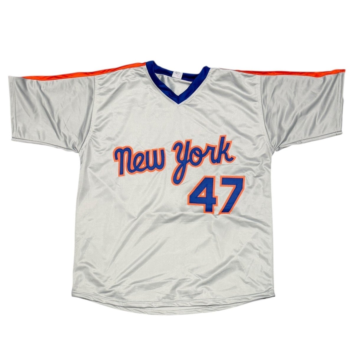 Jesse Orosco Signed New York Mets Custom Jersey w/ 86 WSC JSA Witness COA