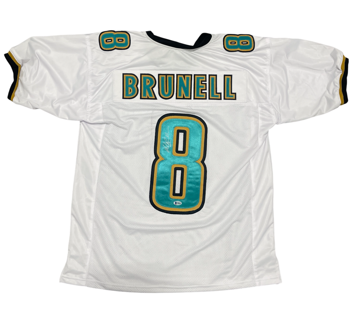 Mark Brunell Signed Jacksonville Jaguars Custom Jersey Beckett Witness BAS COA